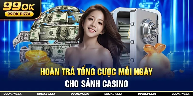 Hoàn trả tổng cược mỗi ngày cho sảnh casino